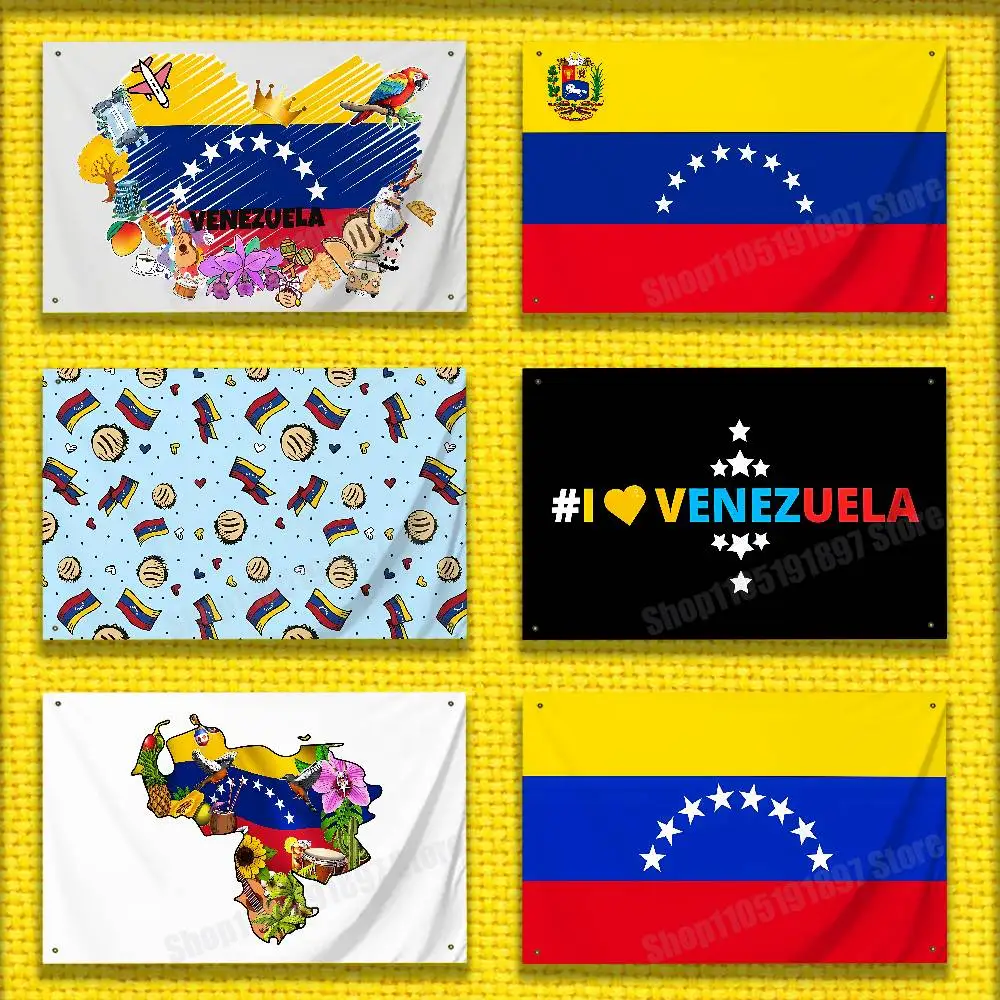 Venezuela Logo Venezuelan Flag For 50*70cm 60*90cm 60*110cm 80*120cm 100*150cm 150*200cm Camp Banner Tapestry