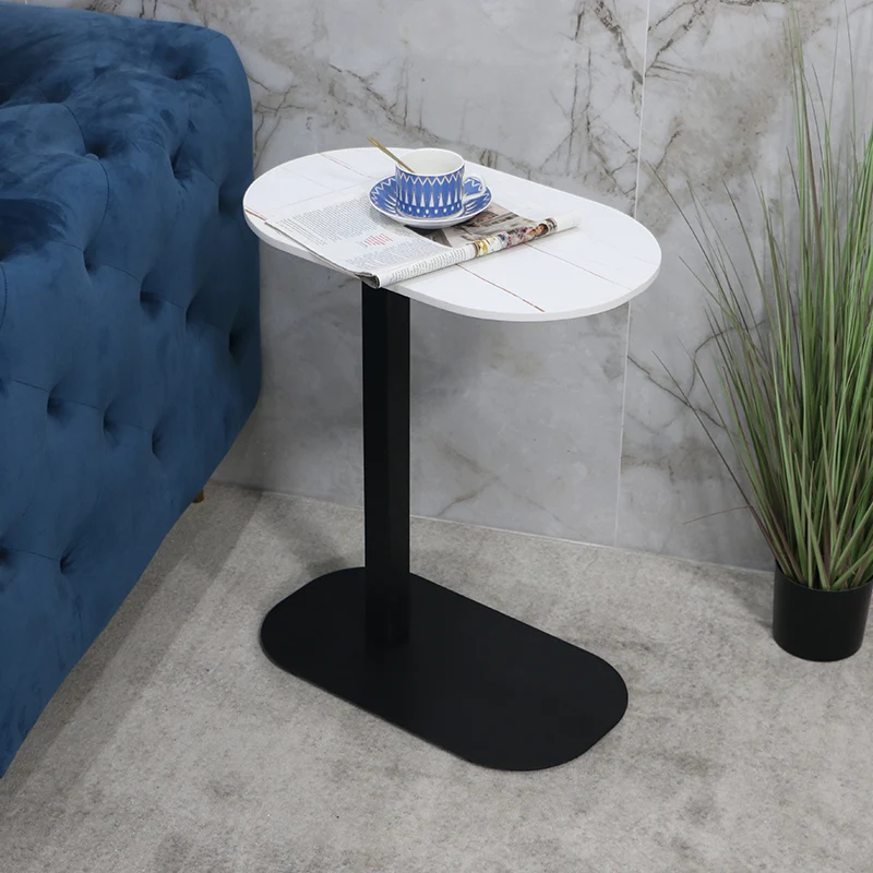 

Black Nordic Coffee Tables Luxury Metal Marble Balcony White Side Table Living Room Modern Mesa Auxiliar Salon Home Furniture