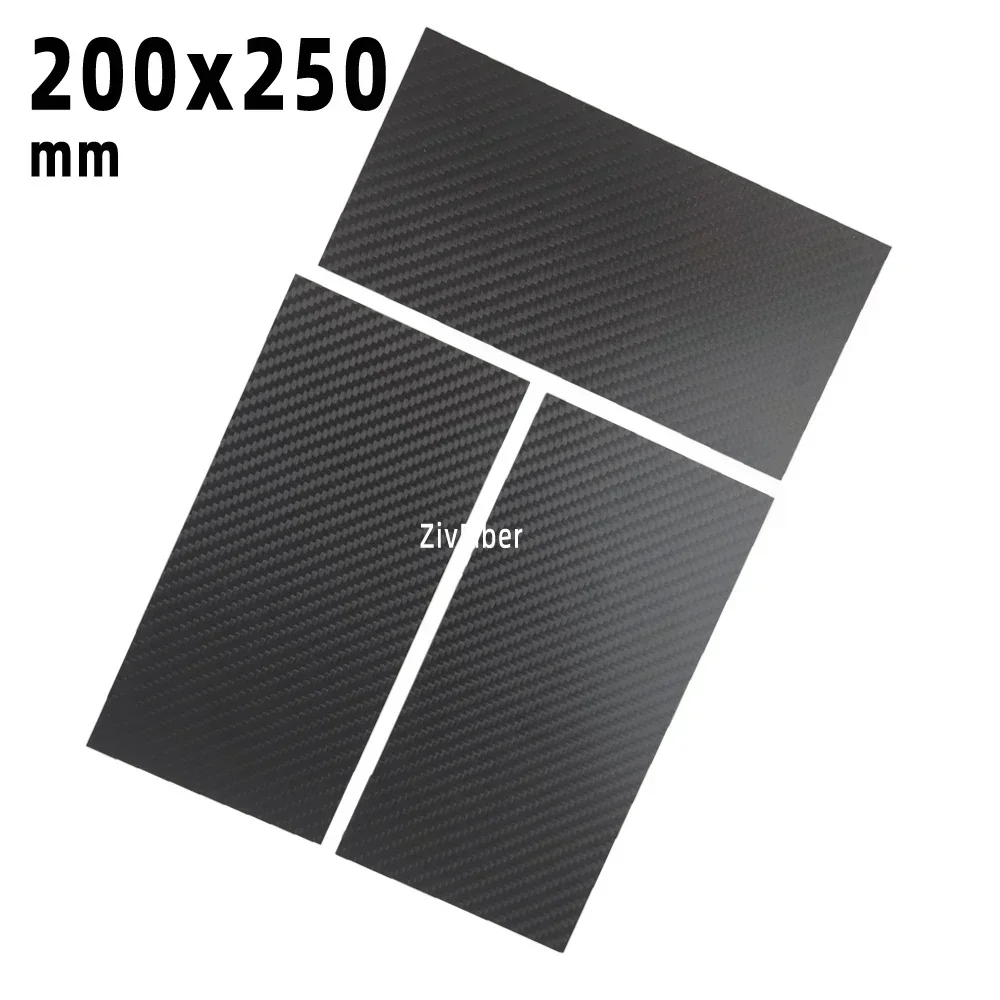 1pcs 200x250mm 3K Carbon Fiber Sheets High Hardness 100% Pure Carbon Panel Plate 0.5mm-5mm Thickness Carbon Fiber Model Material