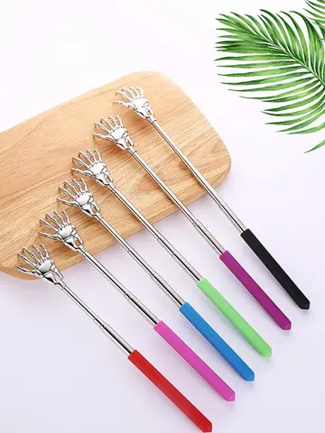 1 Piece Extendable Back Scratcher Portable Telescoping Metal Stainless Steel Back Scratchers Hand Massager