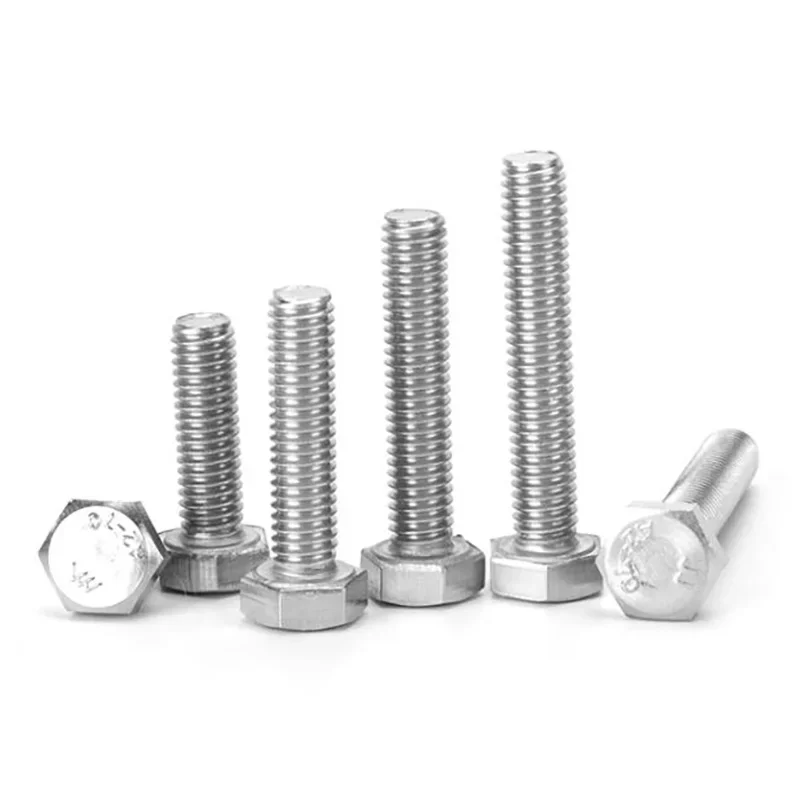 M7 M9 1mm 1.25mm 1.5mm Filettatura fine Passo 10-100mm Lungo Acciaio inossidabile 304 DIN933 Esterno Esagonale Testa esagonale Vite a testa esagonale Bo