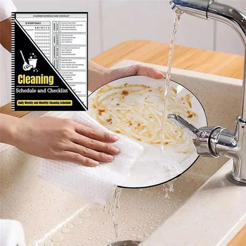 ABKS-Cleaning Planner Chore List For Adults Cleaning Checklists Planner And Organizer Daily Weekly And Monthly Checklists