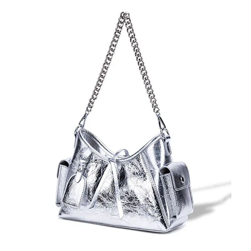 

Luxury Genuine Leather Shoulder Bag For Woman 2025 New Cow Leather Crossbody Bags Fashionable Ladies Cowhide Handbag