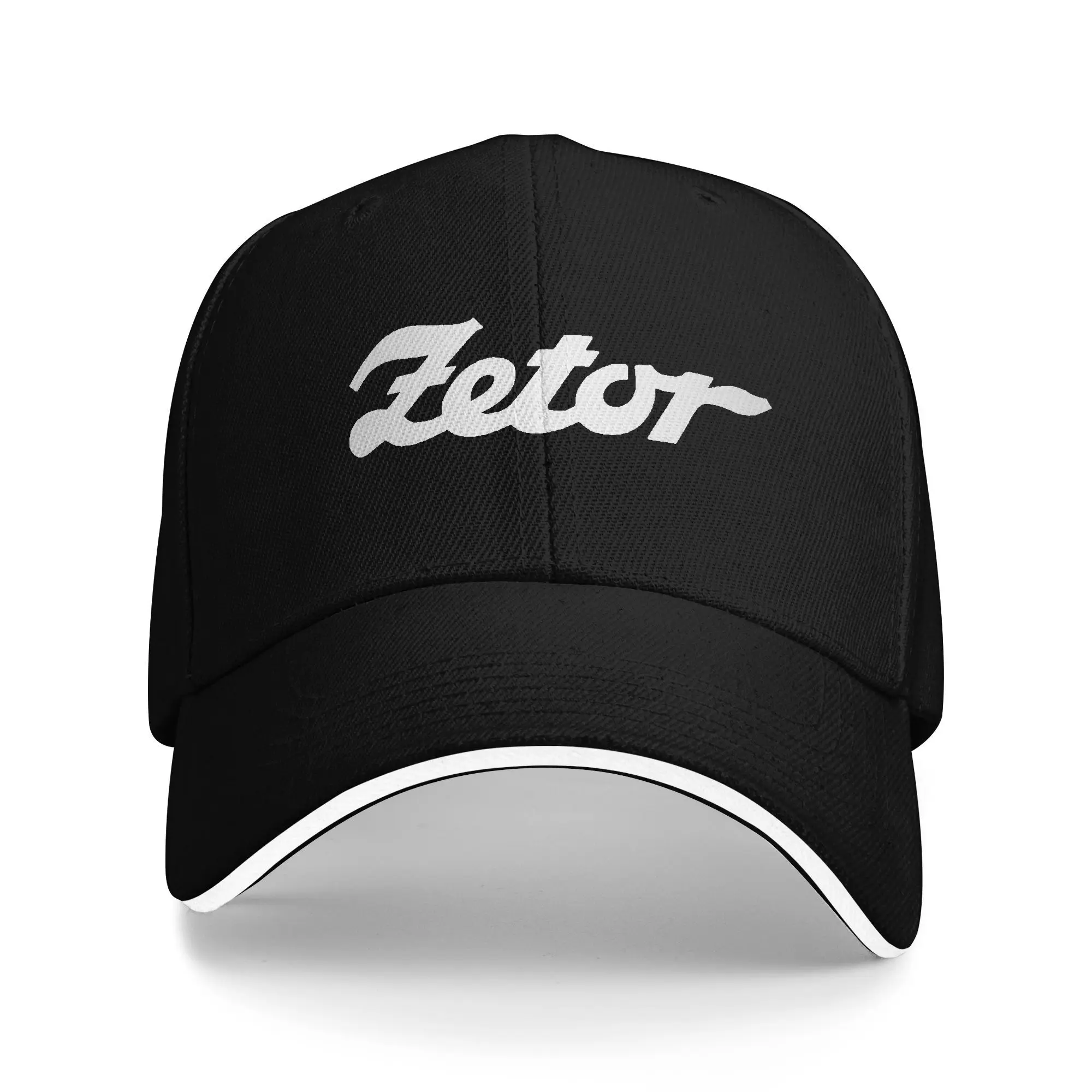 

White Zetor Artistic Lettering Hiking Baseball Caps Women Personalized Male Beach Sunscreen Hat Trucker Cap