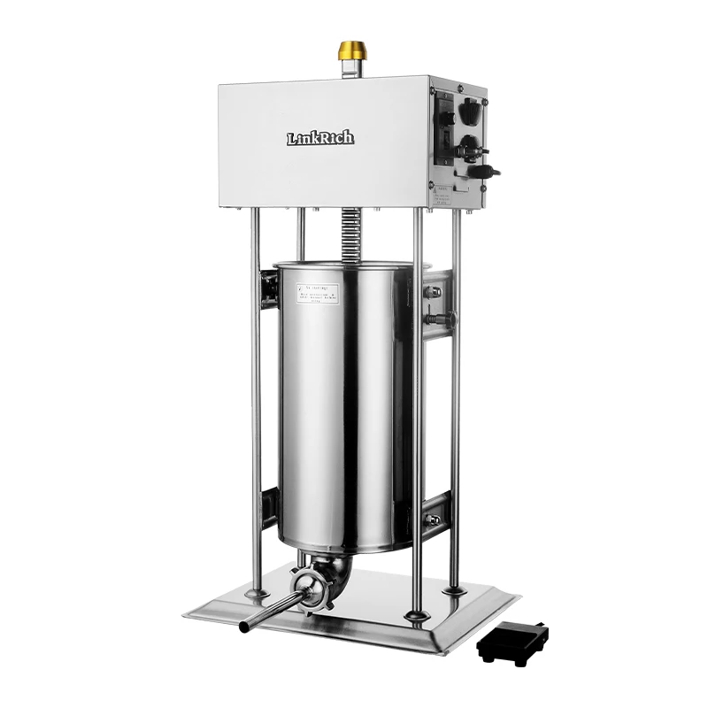TE-25L High Quality Stainless Steel Automatic Electric Sausage Stuffer Machine Reliable Motor Restaurants Hotels Food Shops Meat