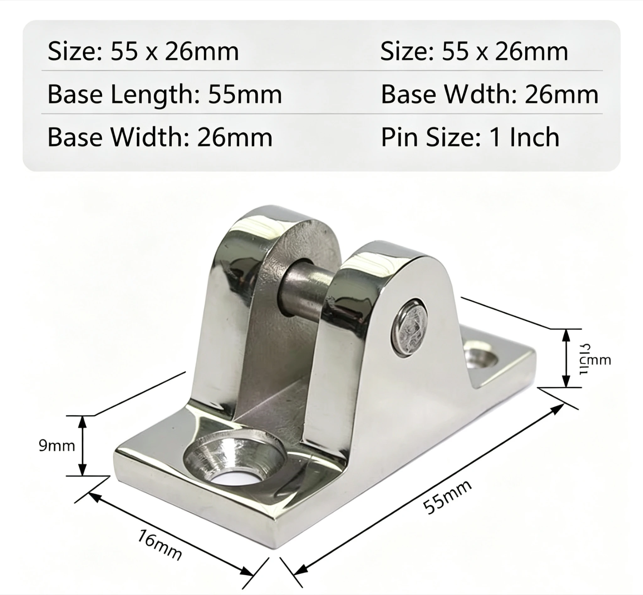 Bisagra Bimini de acero inoxid - Deck Screw Stainless reseña y precio