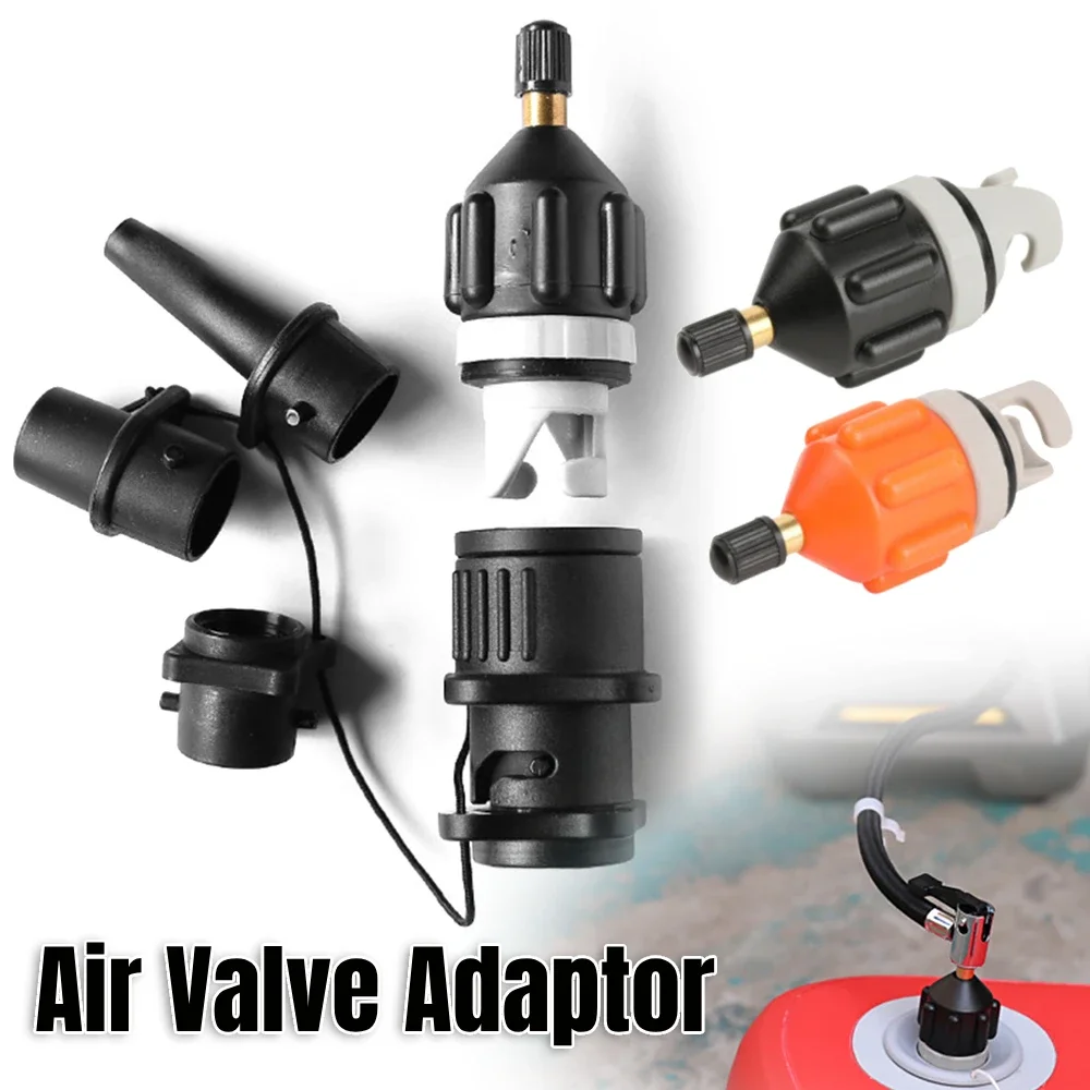 Air Valve Adaptor for SUP Board Inflatable Pump Adapter Paddle Boat Kayak Air Valve Pump Connector Tire Air Compressor Converter