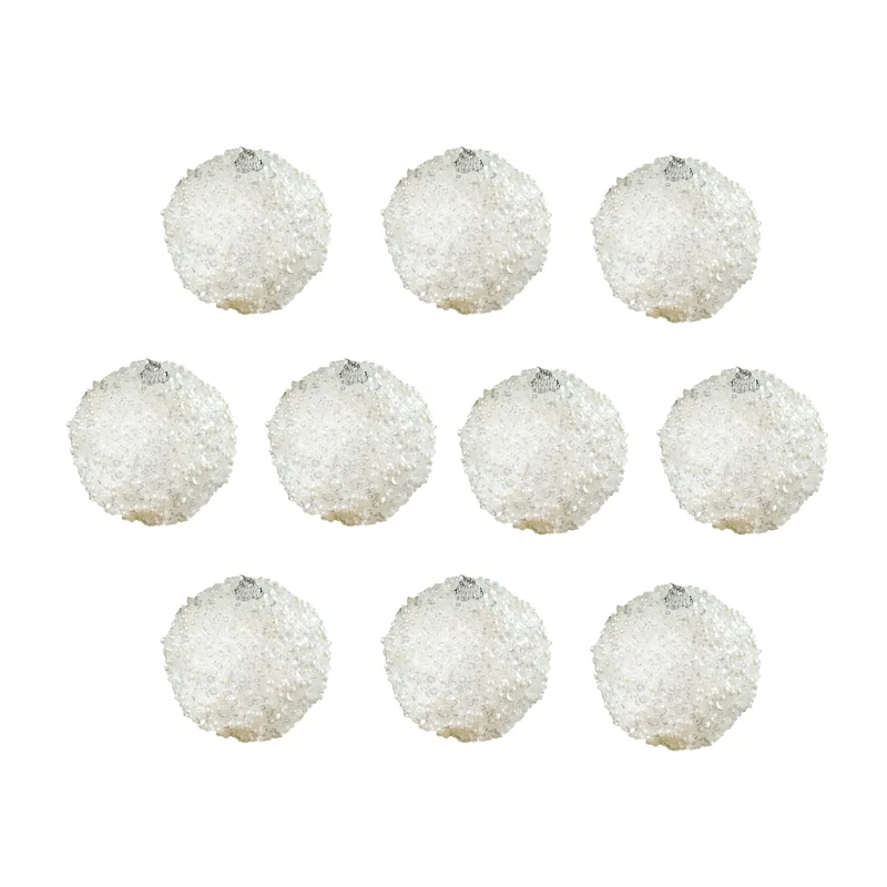 KX4B 10Pcs 휴일 Baubles Shatterproof 장식 조각 크리스마스 트리 공 축제 홈 및 이벤트 꾸밈 장식품