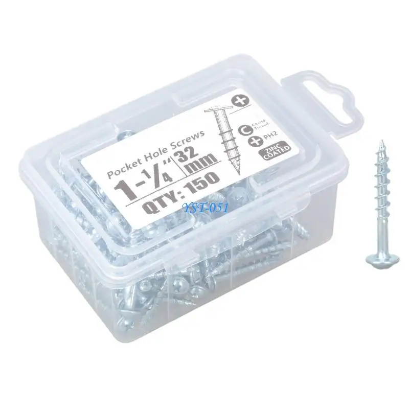 

E15A 32 /25/38/50/63mm Galvanized Round for Head Ph2 Coarse Thread Screws with Box Woodworking Angled Hole Screws