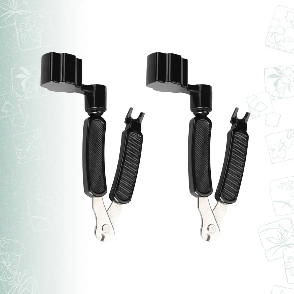 

2Pcs Three-in- Guitar String-changing Tool String Cut Pliers Guitar String (Black) Guitar Repair Tool