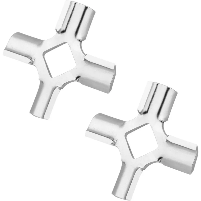 Double-Sided Grinding Cross Blade with Square Hole, Meat Grinder Replacement Blade, Stainless Steel Cutter for Electric Meat