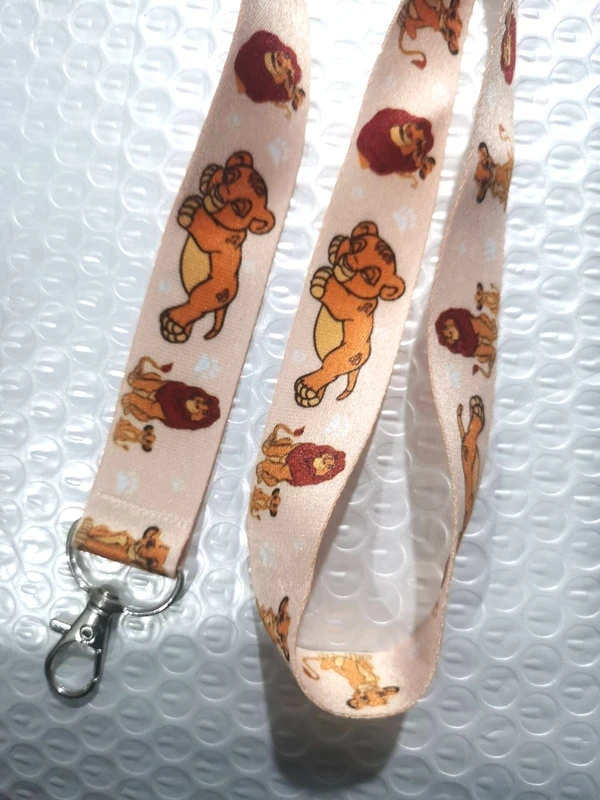 New 1 pcs Disney Lion King Lanyards Keys Neck Strap For Card Badge Key Chain Lanyard Key Holder DIY Hang Rope Keyrings