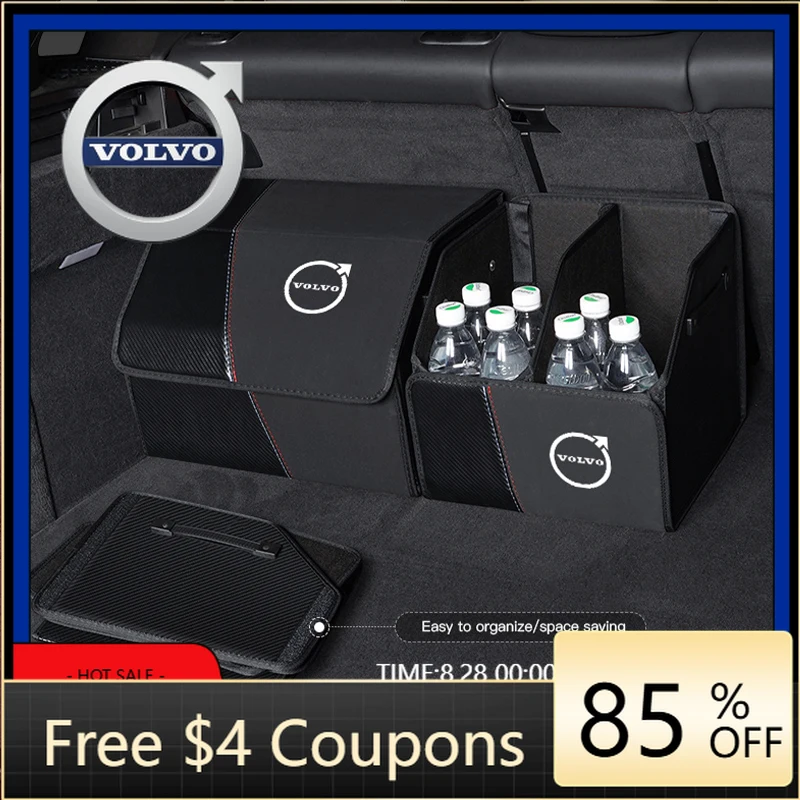 

Кожаный складной портативный многофункциональный органайзер для багажника автомобиля (для Volvo Rdesign V60 V40 XC90 S60 S80 C30)