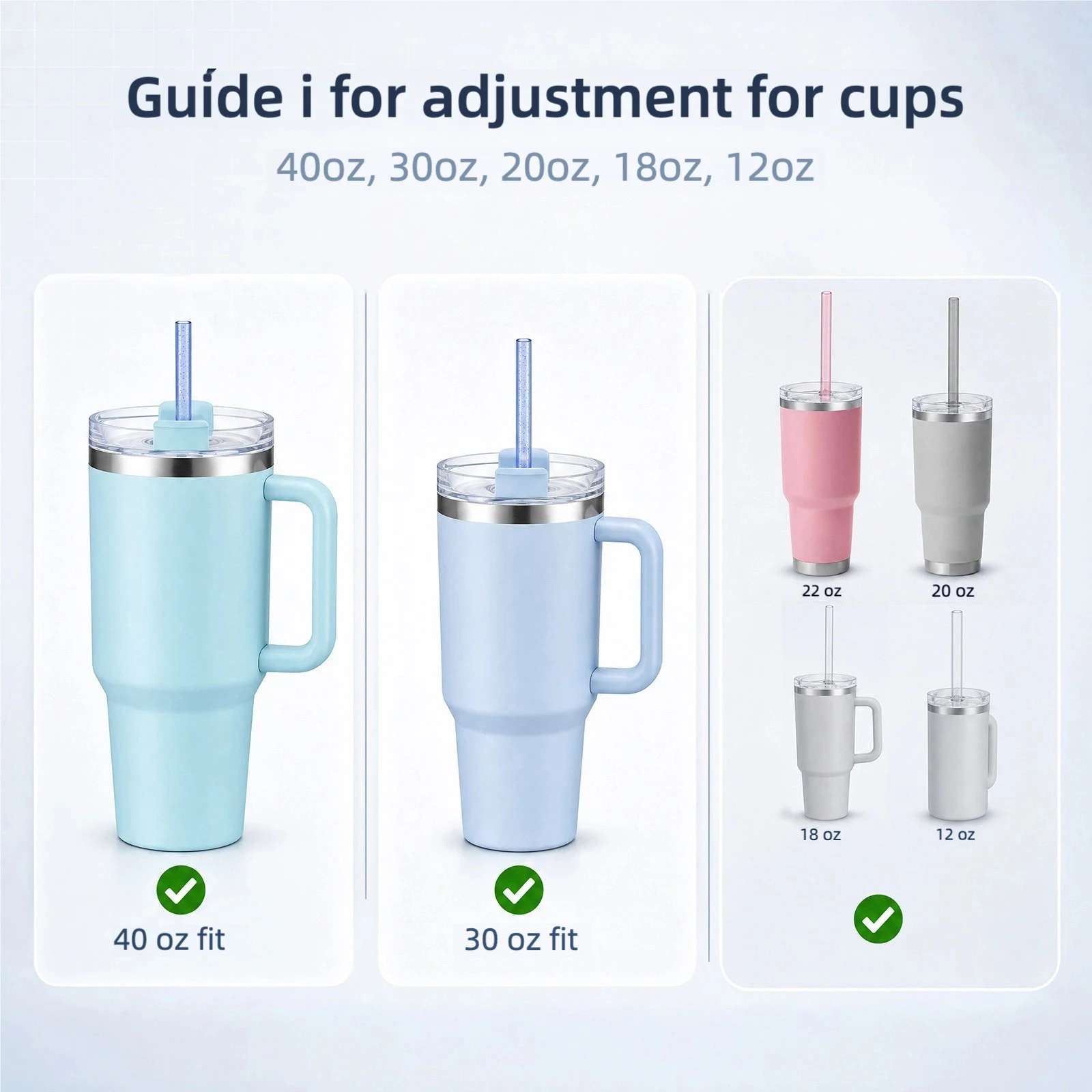 11.8인치 길이의 일자형 재사용 가능한 빨대 10개  - Reusable Straw 리뷰 및 가격