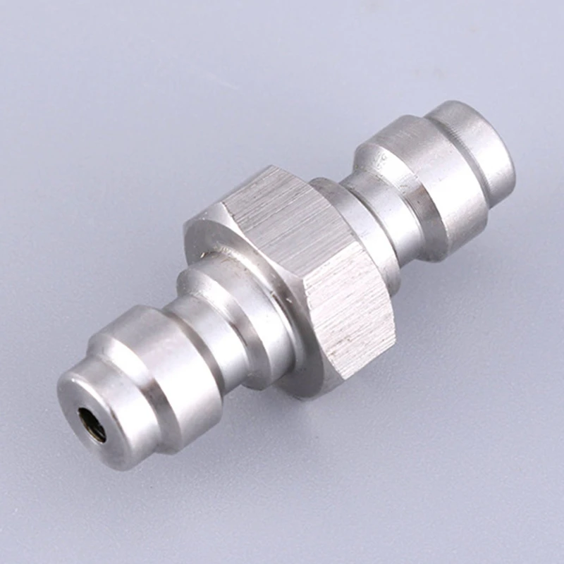 Double Male Quick-Disconnect Coupling Adaptor Stainless Steel Air Fill Station Tool Fittings Universal Double Male