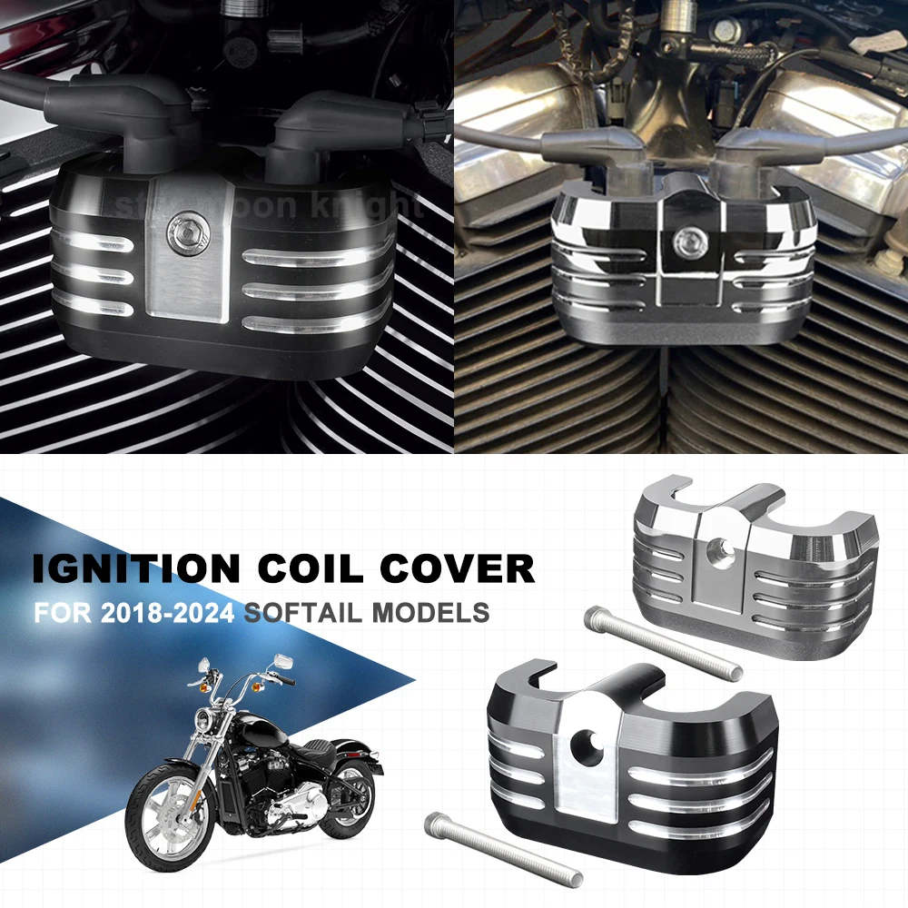 

Motocycle Ignition Coil Cover For Softail 2018- Breakout FXBR Fat Bob 114 FXFBS FLFBS Low Rider S FXLRS FXLRST