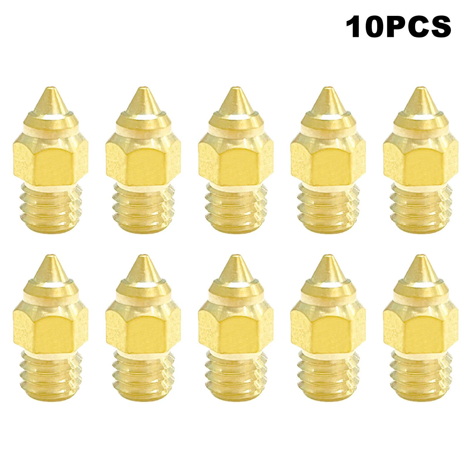 10pcs SmoothBrass 3D Printer Heat Conducting High Hardness Extruder Nozzle Screw Thread Small Easy Install Fit For Ender3 S1