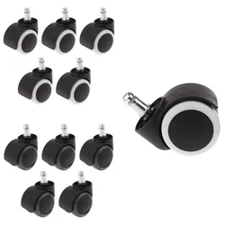 1/5PCS Black 2 Inch Universal Swivel Caster Wheel Replacement Gaming Chair Office Chair Caster Trolley Roller Furniture Hardware