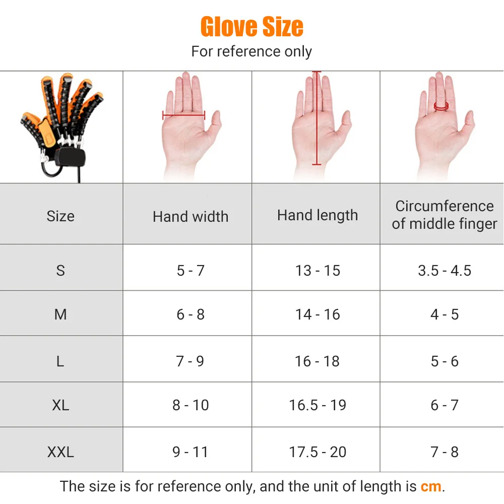Left & Right Hand Finger Rehabilitation Exerciser Robot Gloves Stroke Hemiplegia Cerebral Infarction Training Equipment Therapy