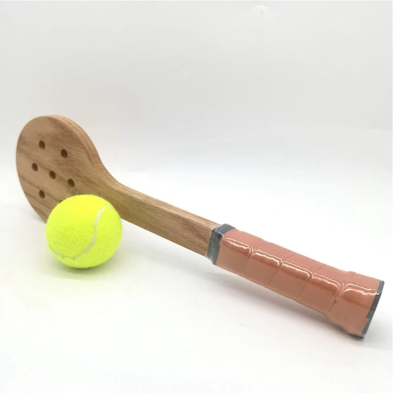 Functional Wooden Racket Pointer Tennis Swing Practice Tool Training Auxiliary Equipment