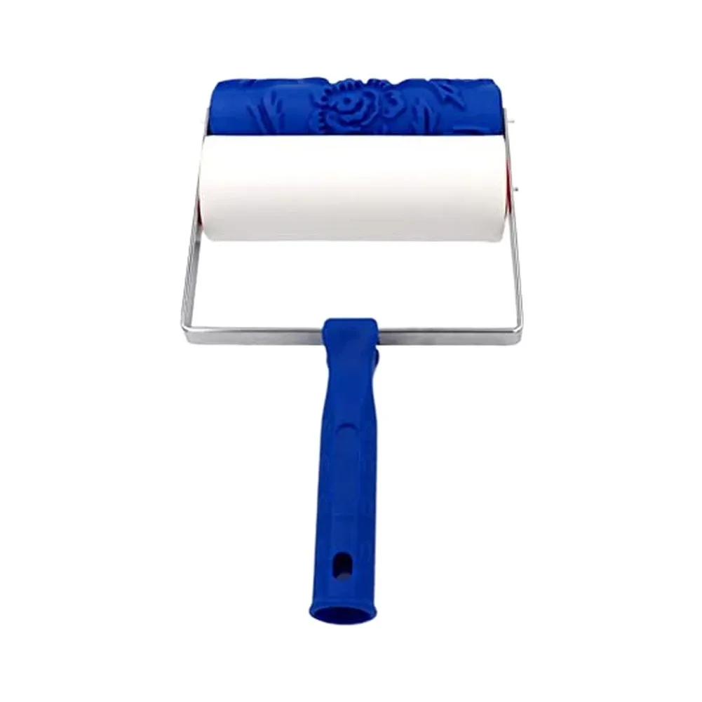 Precision Printing Roller Brush Sponge and Metal for Smooth Paint Application on Walls Furniture DIY Projects Blue White
