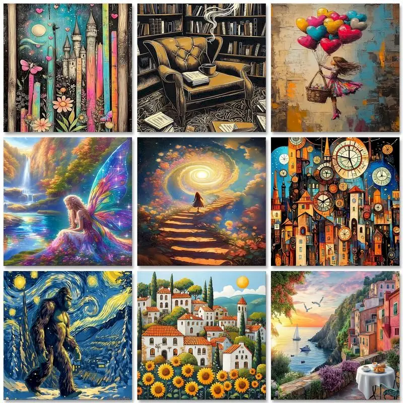 

GATYZTORY Acrylic Painting By Number Frameless Figure Canvas By Numbers For Adults Handpainted Art Animals Home Wall Decoration