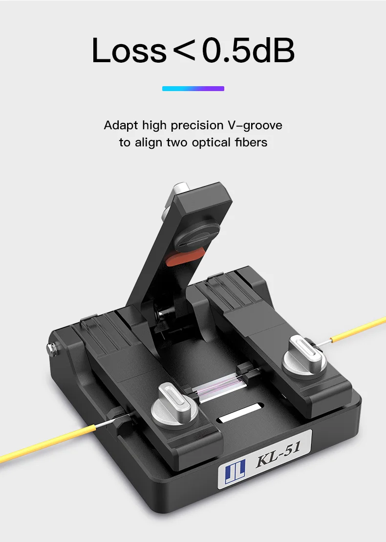 Imagem -04 - Jilong-cutelo de Fibra Óptica com Cabeças Ajustáveis Kl51 Menor sm Perda de Fibra Menor sm 0.5db