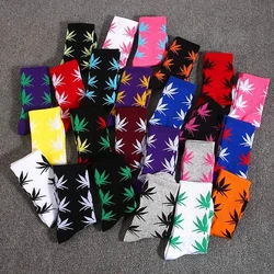 38 Cool 37- 46 Unisex Grappige Skateboard Sokken Hennep Meias Lange Gelukkig Esdoornblad Sokken Katoen Weed gras Wit Zwart Socken