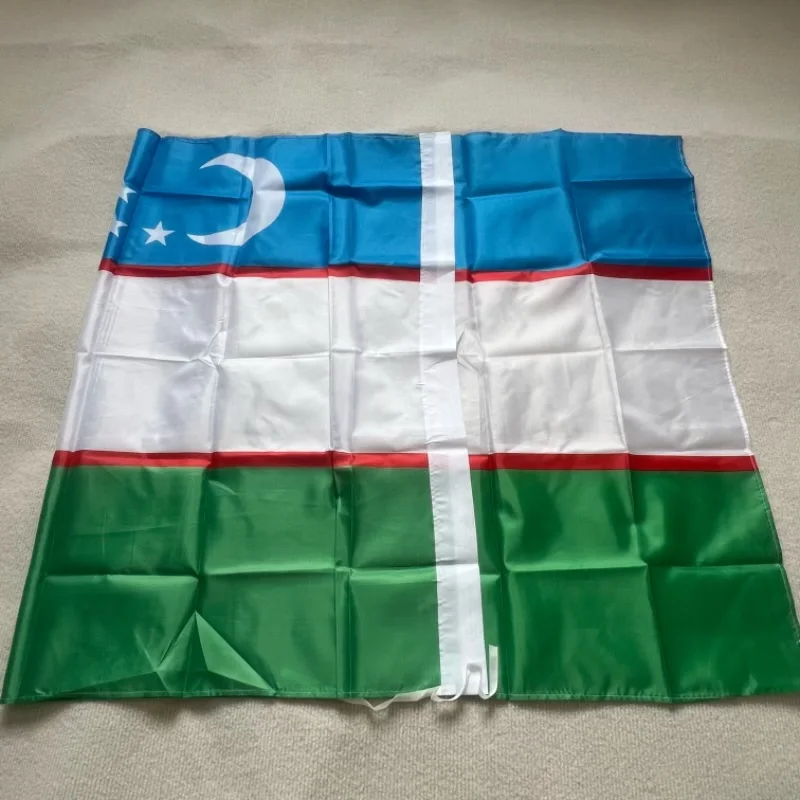 YIXIN Flag Uzbekistan Flag90x150cm 3X5 FT high quality Hanging Polyester Republic of UZ National Flagsbanner for decoration