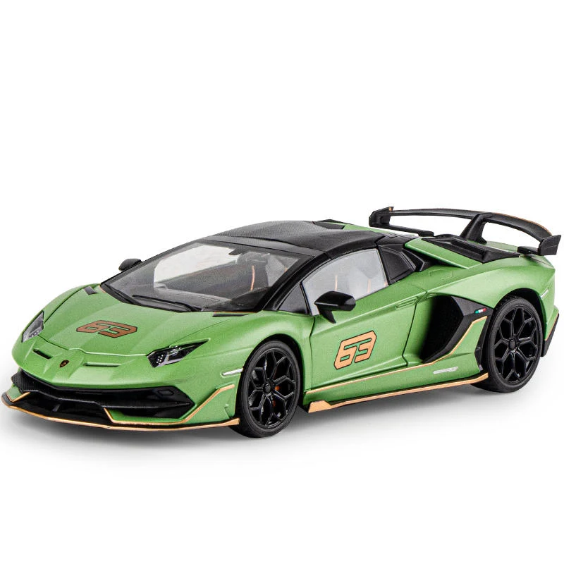 1/18 Aventadors SVJ 63 Alloy Racing Car Model Diecasts Metal Toy