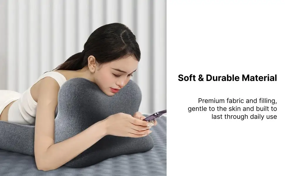 

Face Down Pillow Comfortable Massage Gift Wedge Prone Pillow Memory Foam for Breast Chest Office Salon Stomach Sleepers Travel