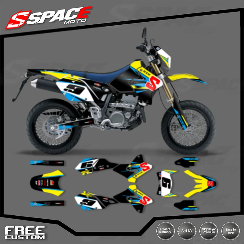 

SPACE For SUKUZI DRZ400 1999 2000 2001 2002 2003 2004-2022 Custom Motorcycle Graphics Background Decals Stickers Kits 002