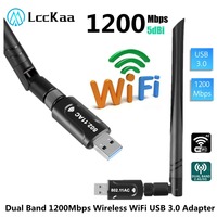 1200Mbps USB wifi Adapter Dual Band 2.4GHz 5GHz WiFi with Antenna PC Mini Computer Wireless Network Card Receiver PC Accessories