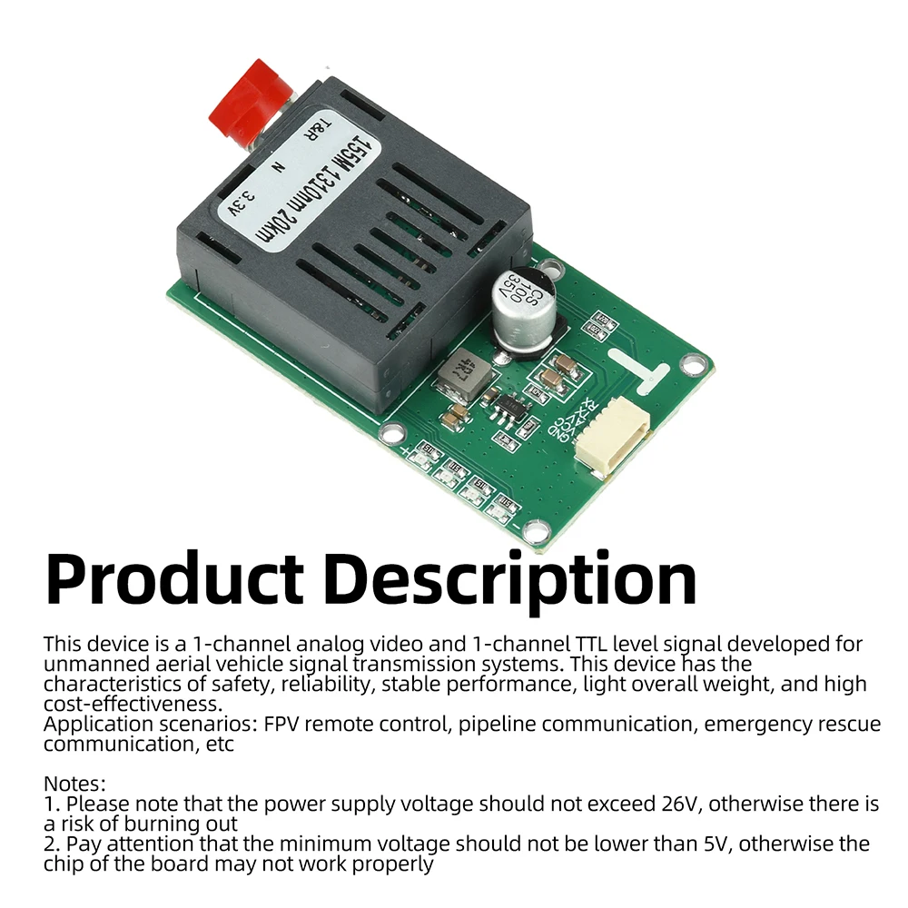TTL-Glasfaser-Transceiver-Modul, leicht, Dual-Wellenlänge, FC-Schnittstelle für Drohnen-Fernsteuerung FPV, leichtes Design – Detail 12