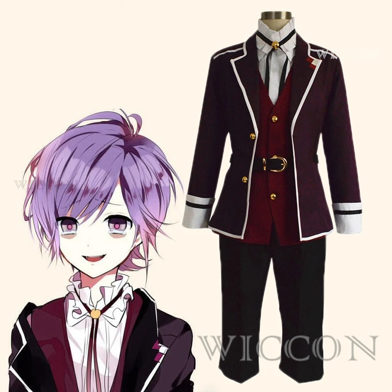 

Anime Diabolik & Lovers Kanato Sakamaki Cosplay Costume Men's School Uniform Outfits Halloween Christmas Party