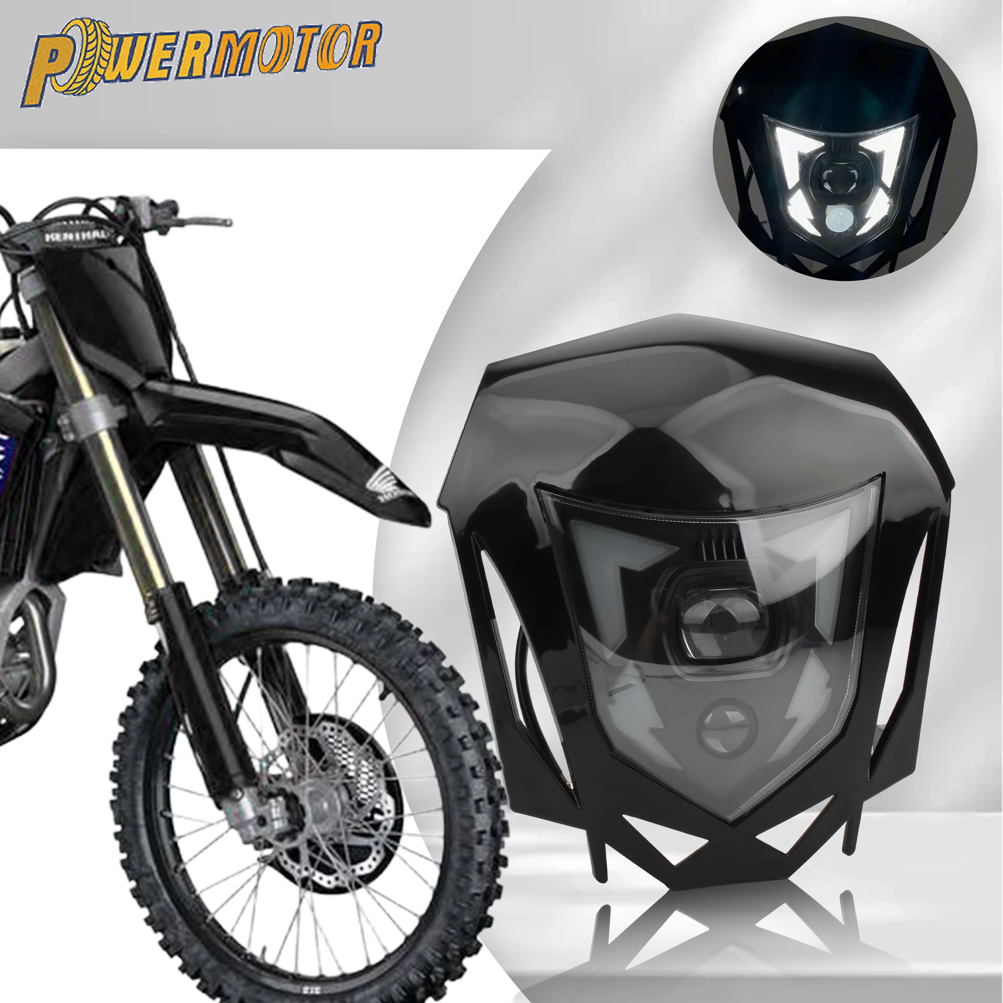 

For Honda Motocross LED Headlight for CRF 230 CRF450 CRF450L CRF450XR Enduro DirtBike Off Road Racing Headlamp Fairing Modified