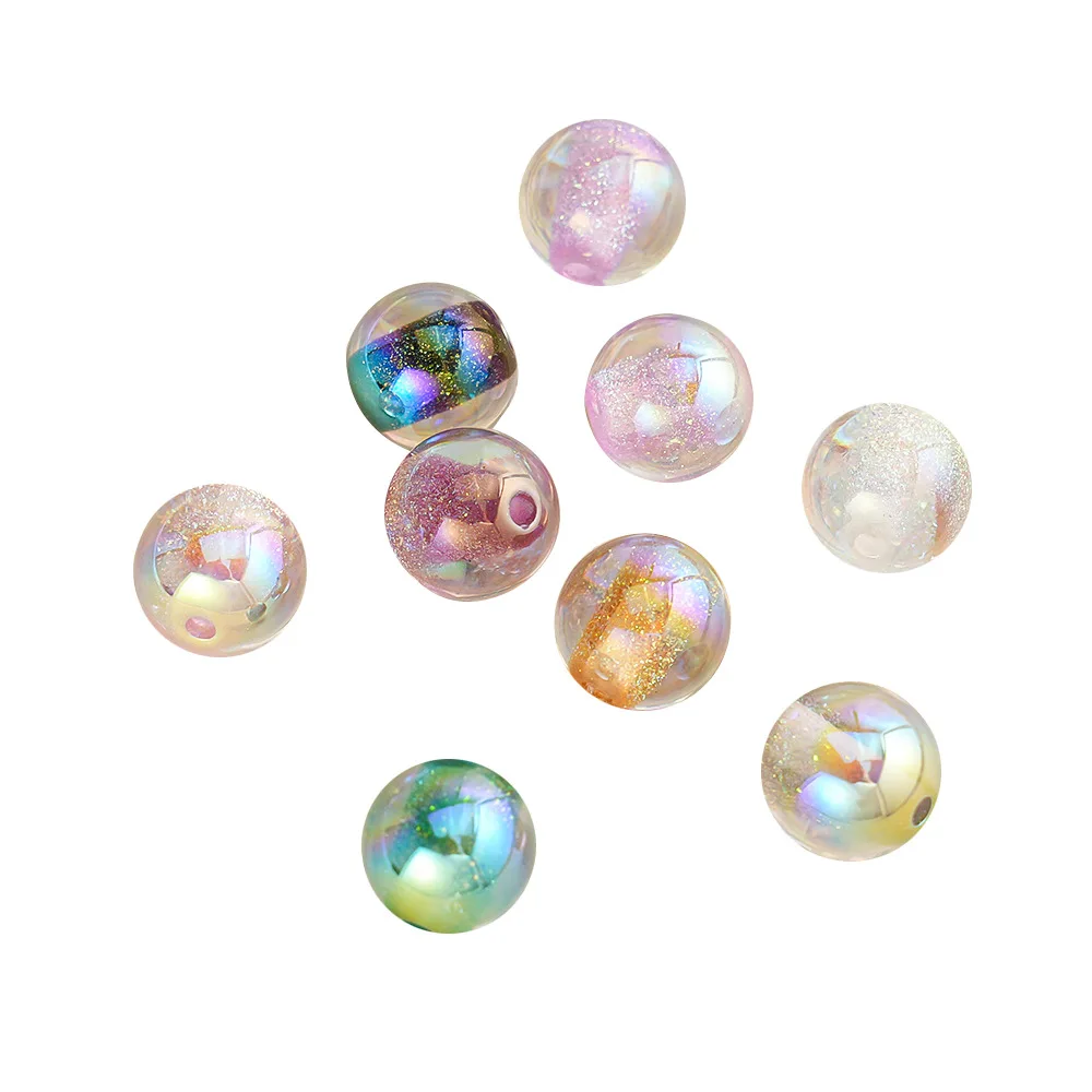 

DIY ювелирные изделия, блестящие круглые бусины для жевательной резинки, подходят для девочек, ожерелье, серьги, браслет, 12 мм, 60 шт.