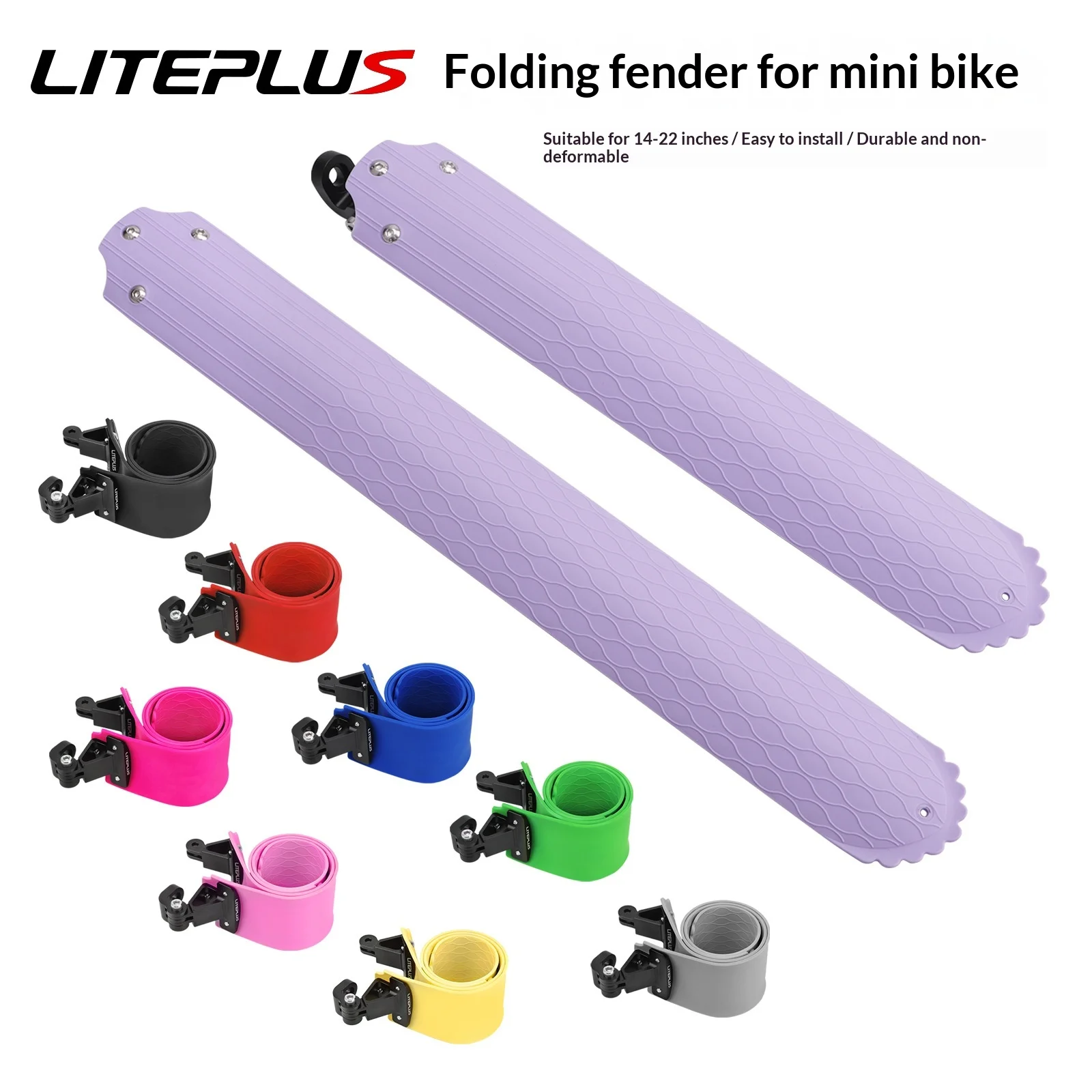 Guardabarros telescópico plegable para bicicleta Brompton y Dahon de 14-22 pulgadas, guardabarros de almacenamiento, guardabarros telescópico contra el barro