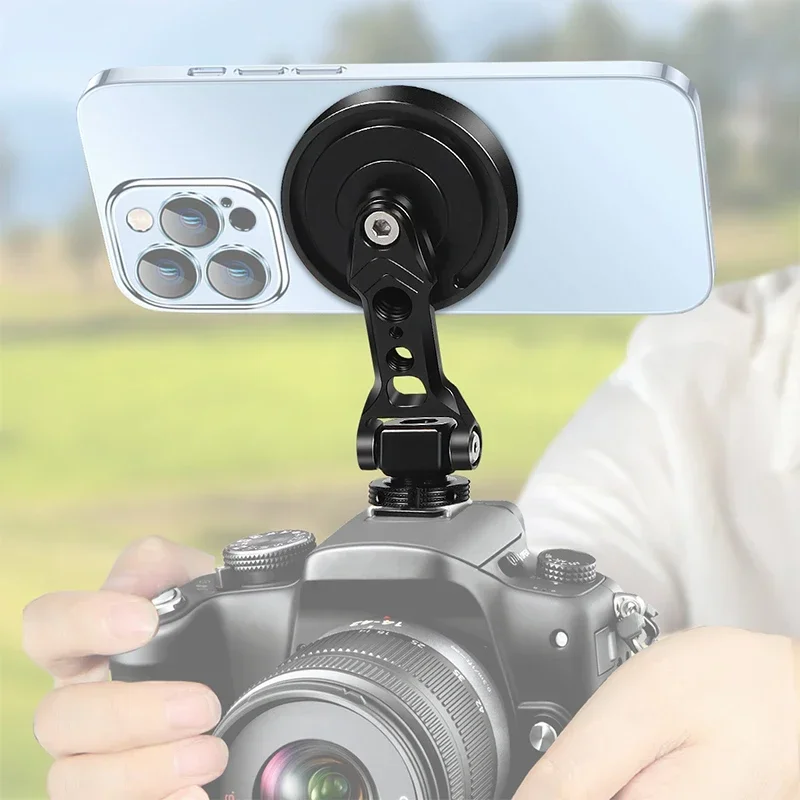 Handyhalter Ständer Magnetisches kabelloses Ladegerät 15W Stativadapter 1/4 Halterung Kaltschuh für MagSafe Magnetladestation