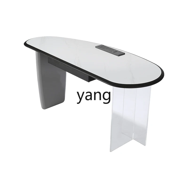 LMMM  Modern Simple Home Computer Desk Light Luxury Advanced Sense Study Table Internet celebrity Slate Desk