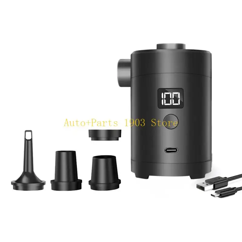 

E21C Легкий воздушный компрессор для кемпинга Компактный размер Цифровой дисплей мощности Быстрое надувание для предметов первой