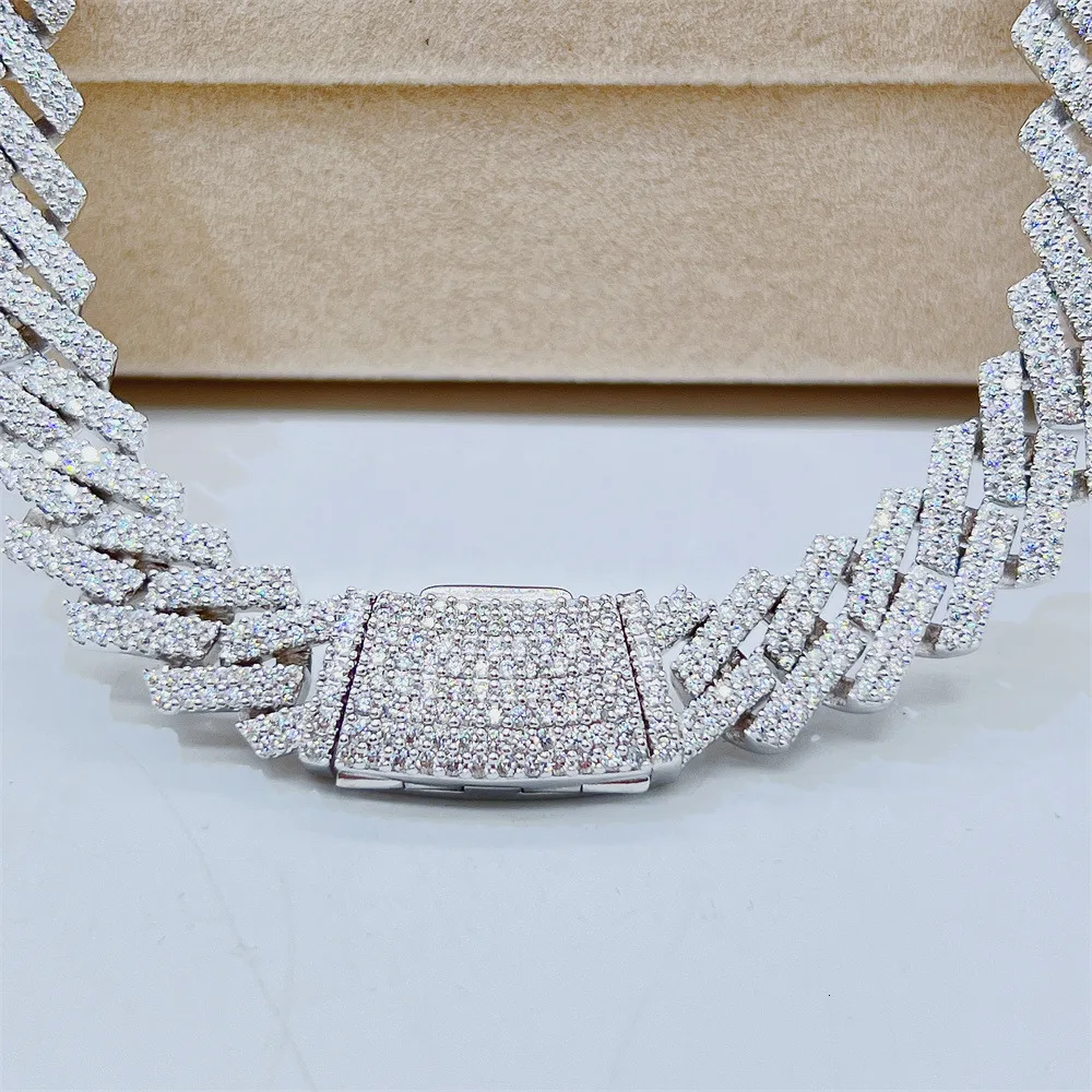 

Custom 14mm Moissanite Diamond Cuban Chain Hip Hop Men Jewelry Iced Out Cuban Link Necklace