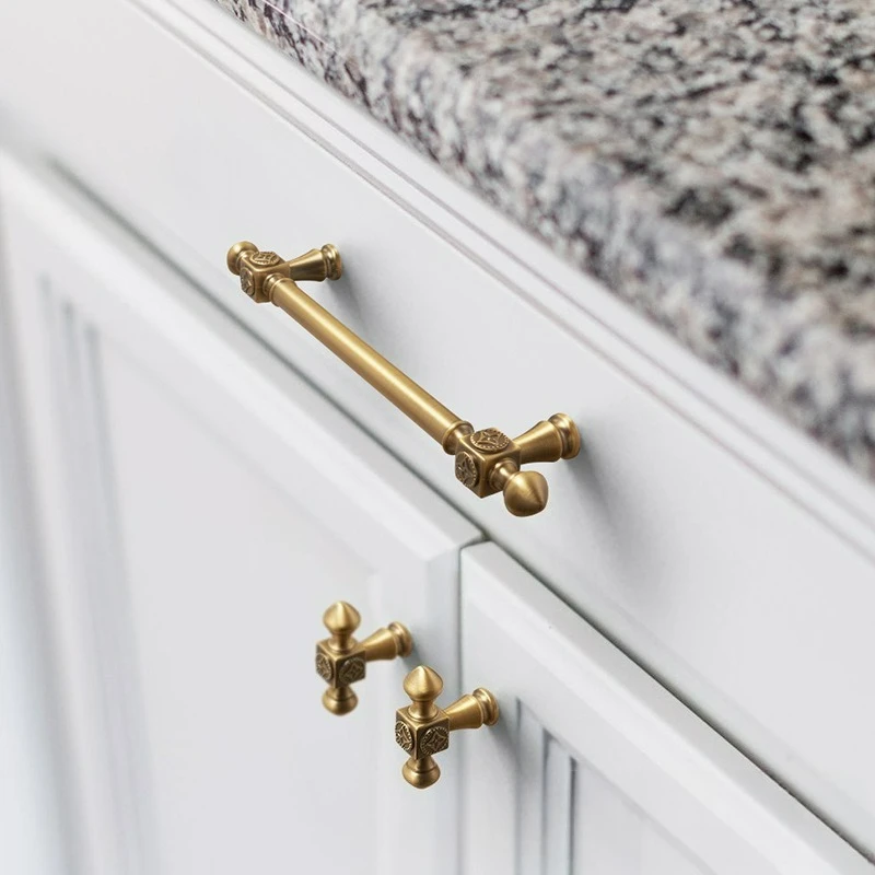 New Zinc Alloy High-end Handle Wardrobe Cabinet Door Handle Light Luxury American Style Simple European Small Handle