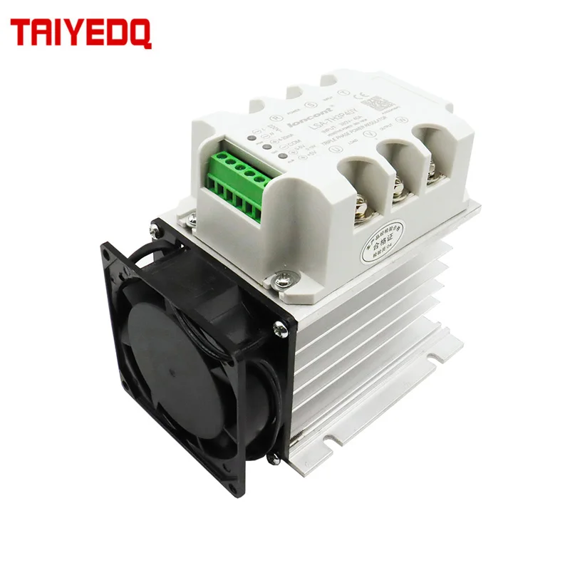 120A-200A Three-phase AC Voltage Regulating Module With Heat Sink And Fan Power Regulator Thyristor Solid State Relay Dimming