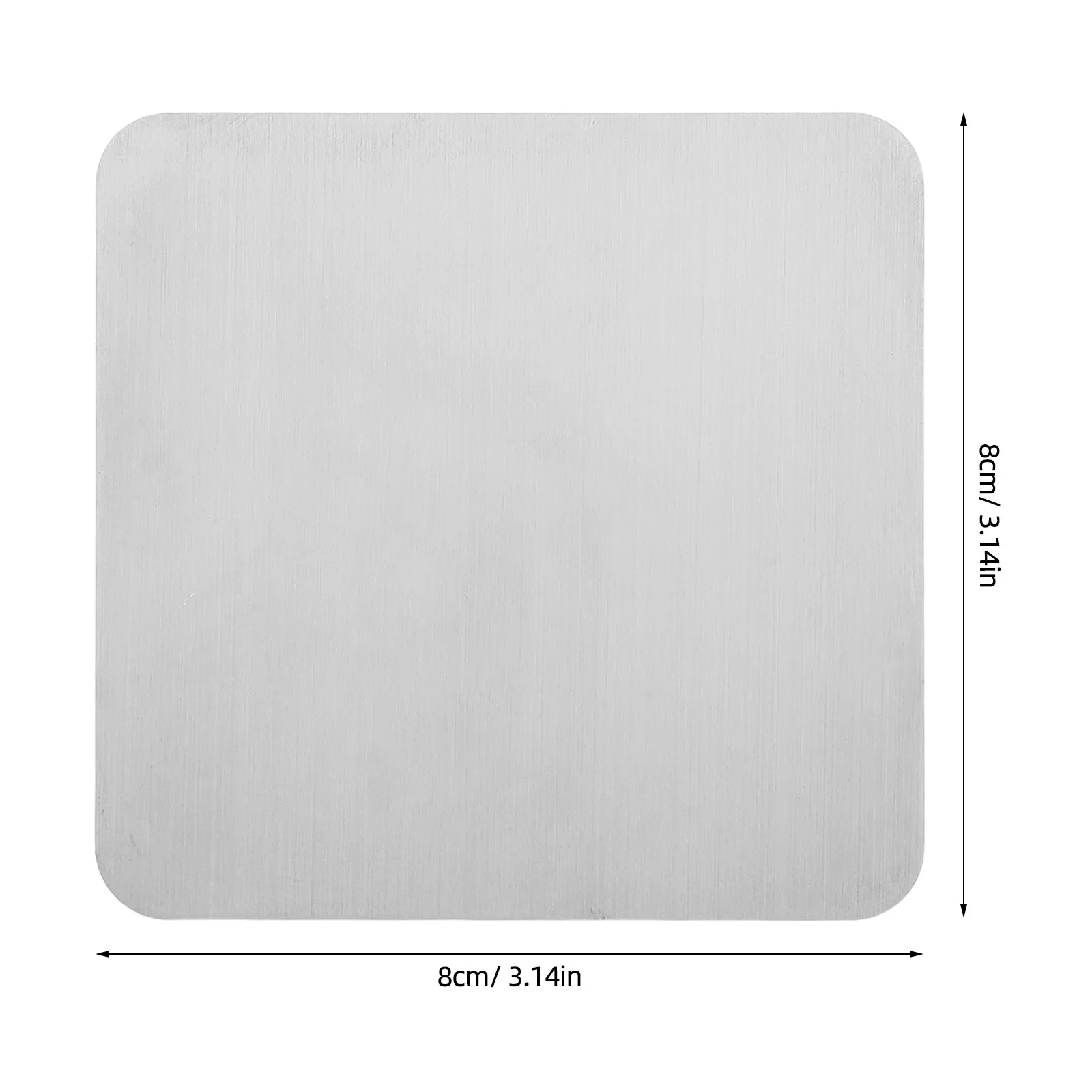 10Pcs Stainless Steel Name Plates Blank Engraving Metal Tags for Office Staff Badge Business Card Id Tag 3.2x3.2 Inch Laser