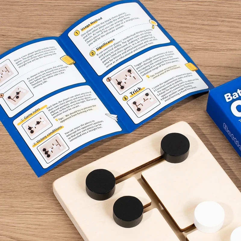 ألعاب مونتيسوري الخشبية باللونين الأبيض والأسود على شكل شطرنج متاهة للأطفال نشاط التفكير المنطقي لعبة ألغاز الصور المقطوعة #4