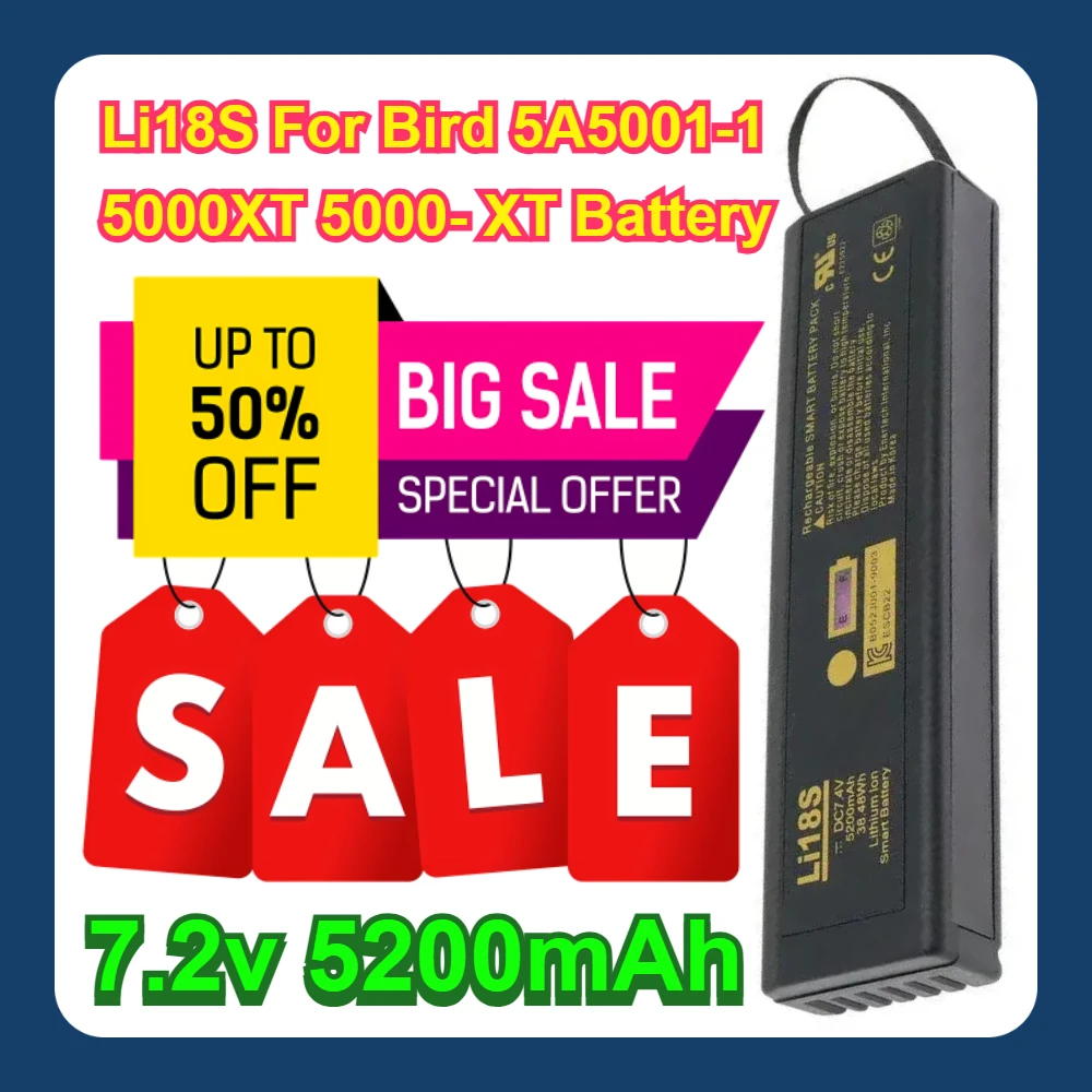 

7.2v Li18S For Bird 5A5001-1 5000XT 5000- XT Battery 5200mah