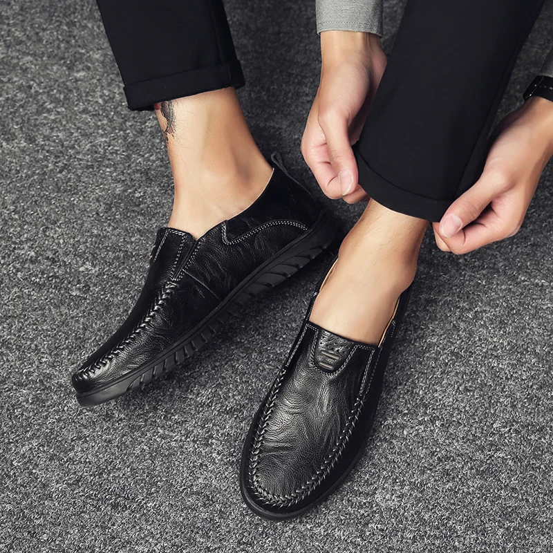 Men's Fashionable Plain Color Slip on Loafers, Casual Comfortable Soft Sole Non-slip Shoes, All-match Commuter Shoes for Work &