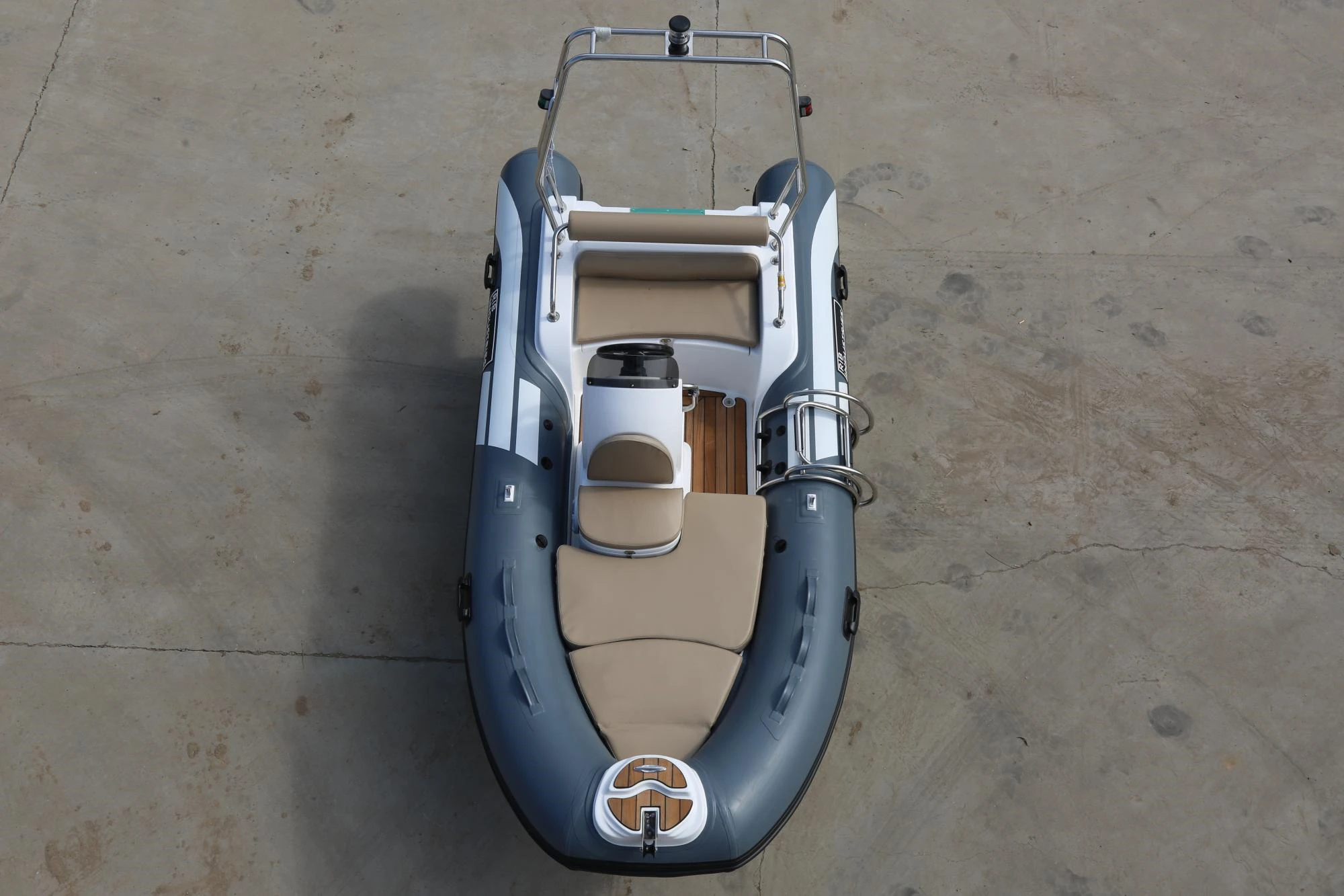 قارب صيد صلب قابل للنفخ 12.7 قدم 3.9 متر مع مادة هيبالون هيبالون من الألياف الزجاجية بطول 4 أمتار #3