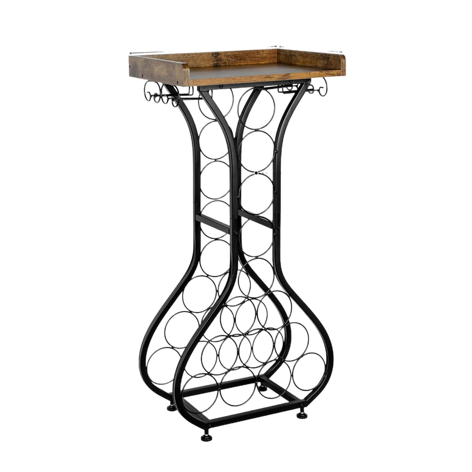 

Free-standing mini wine rack, bottle shape design with sufficient storage space, suitable for kitchen,